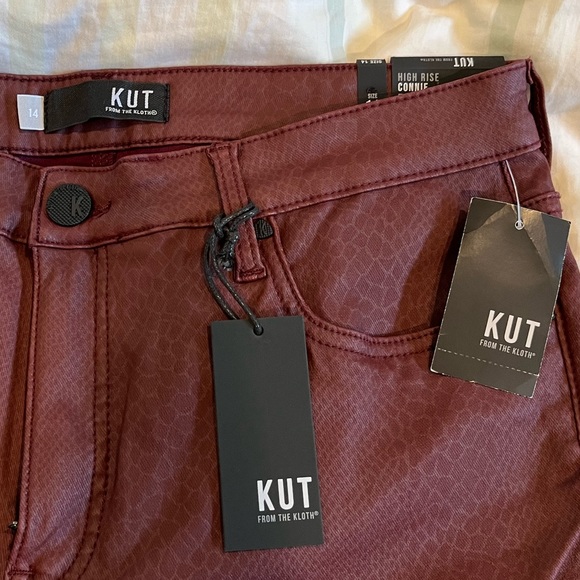 NWT Kut from the Kloth Connie High Rise Fab Ab Ankle Skinny Pant Snakeskin Print - Picture 14 of 15